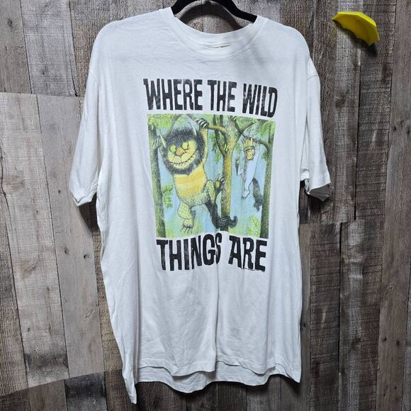 Junk Mail White Where The Wild Things Are Book Unisex Graphic Tee - Picture 1 of 5